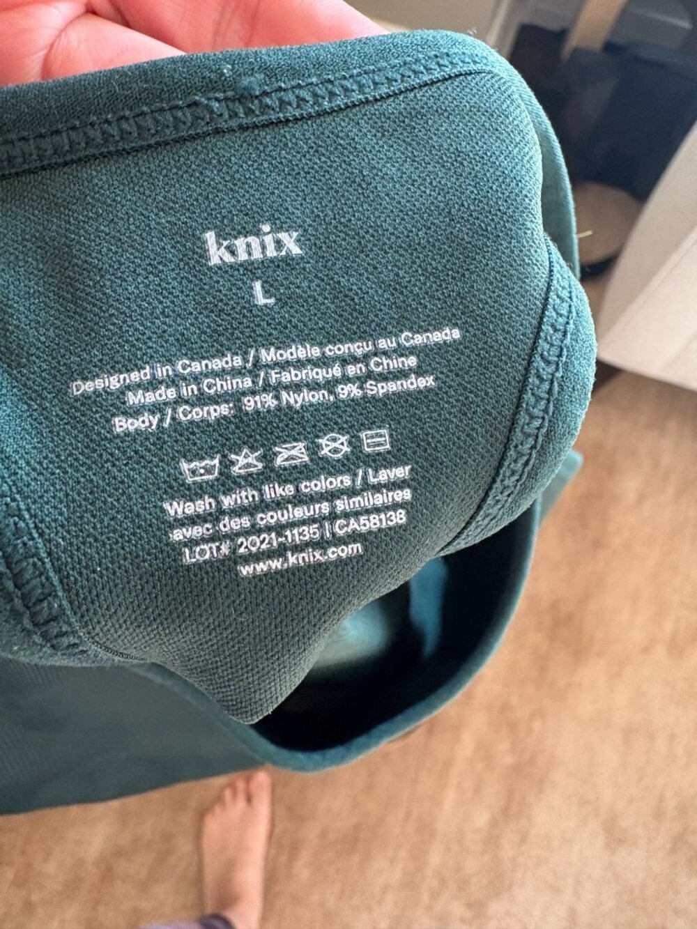 Knix Racerback Crop Bra - Picture 3 of 4
